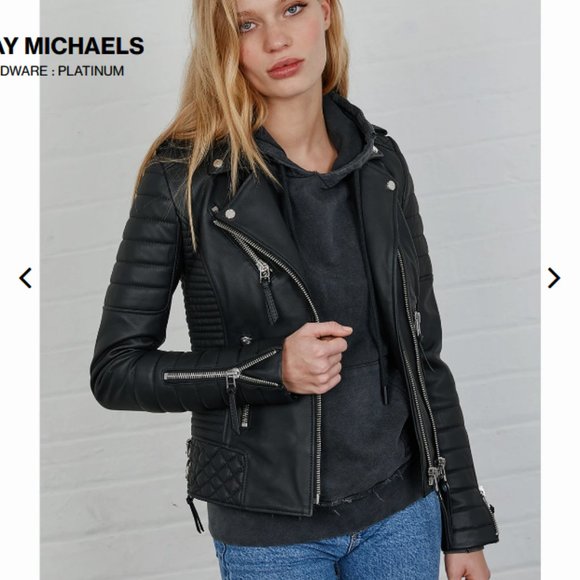 Boda Skins Women's Quilted Black Leather Jacket - Picture 7 of 8